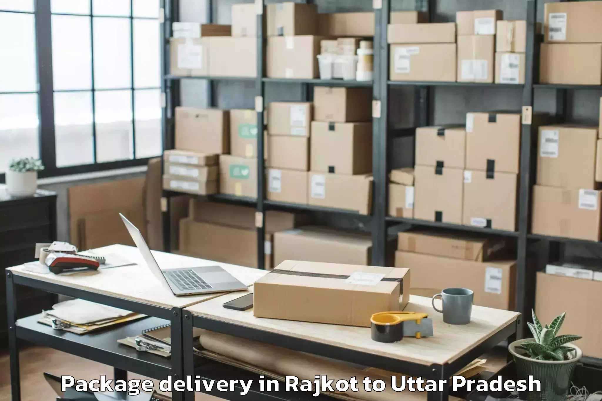 Book Rajkot to Sanskriti University Mathura Package Delivery